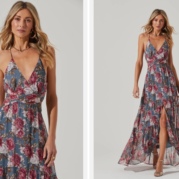 ASTR Frolic Floral Cutout Maxi Dress - Small - Picture 1 of 2